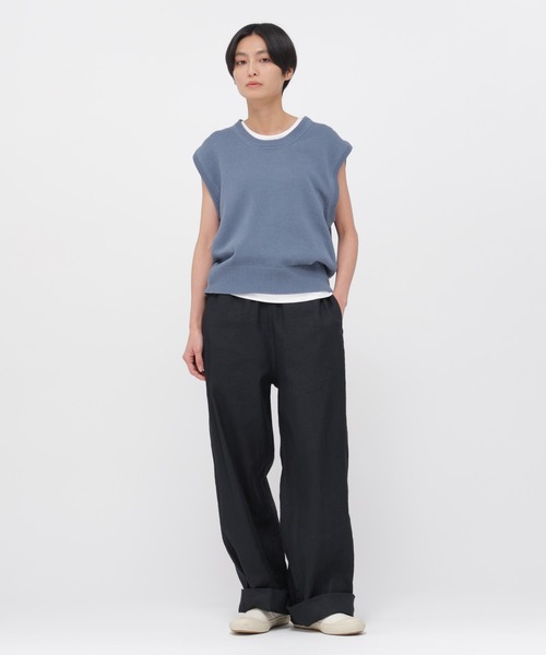 MHL.（エムエイチエル）の「BELGIAN LINEN COTTON（ニット/セーター・レディース・ブルー/ナチュラル・2）」の10枚目の写真