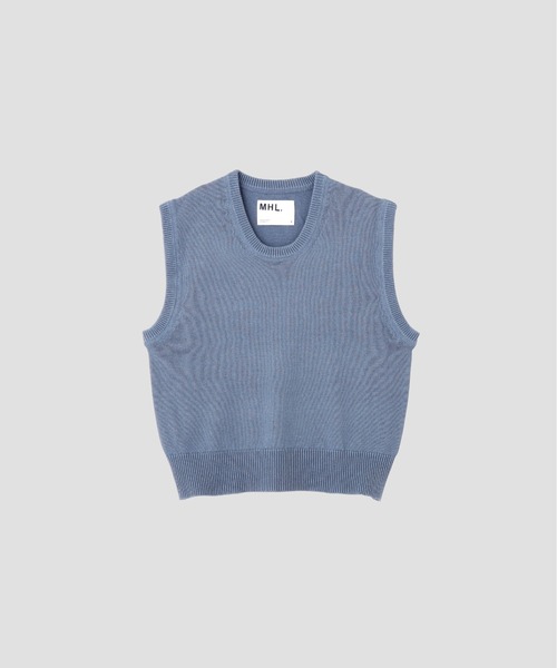 MHL.（エムエイチエル）の「BELGIAN LINEN COTTON（ニット/セーター・レディース・ブルー/ナチュラル・2）」の11枚目の写真