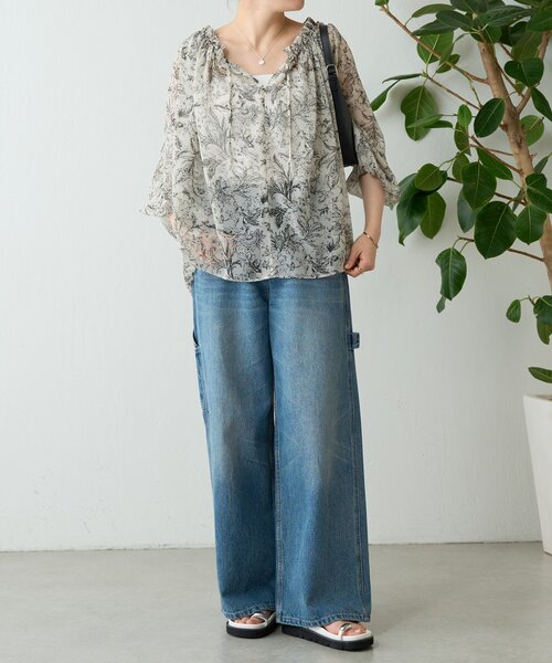 BEARDSLEY(ビアズリー)の「更紗柄ギャザーブラウス(シャツ/ブラウス・レディース・ベージュ・FREE)」の21枚目の写真