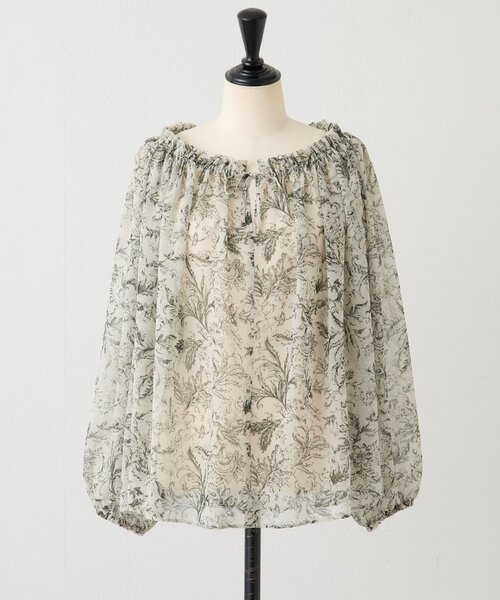 BEARDSLEY(ビアズリー)の「更紗柄ギャザーブラウス(シャツ/ブラウス・レディース・ベージュ・FREE)」の9枚目の写真
