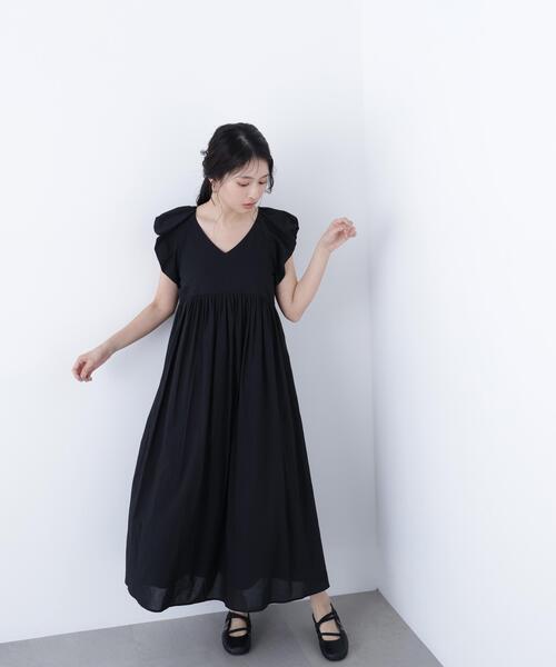 N.(N. Natural Beauty Basic)(エヌエヌナチュラルビューティーベーシック)の「コットンローンワンピース(ワンピース・レディース・ブラック/ブラウン/ブルー・MEDIUM/P/S)」の10枚目の写真