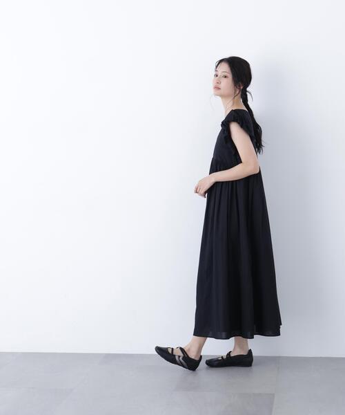 N.(N. Natural Beauty Basic)(エヌエヌナチュラルビューティーベーシック)の「コットンローンワンピース(ワンピース・レディース・ブラック/ブラウン/ブルー・MEDIUM/P/S)」の11枚目の写真
