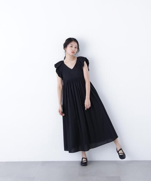 N.(N. Natural Beauty Basic)(エヌエヌナチュラルビューティーベーシック)の「コットンローンワンピース(ワンピース・レディース・ブラック/ブラウン/ブルー・MEDIUM/P/S)」の12枚目の写真