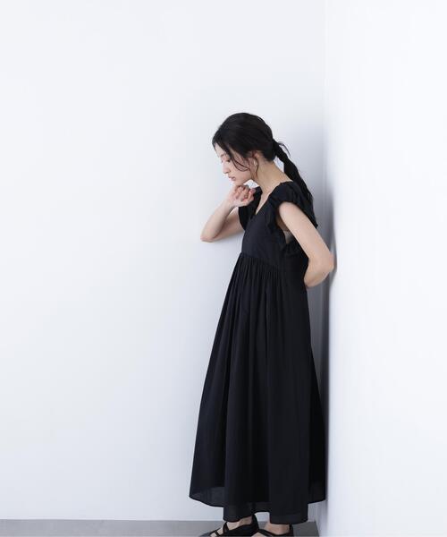 N.(N. Natural Beauty Basic)(エヌエヌナチュラルビューティーベーシック)の「コットンローンワンピース(ワンピース・レディース・ブラック/ブラウン/ブルー・MEDIUM/P/S)」の13枚目の写真
