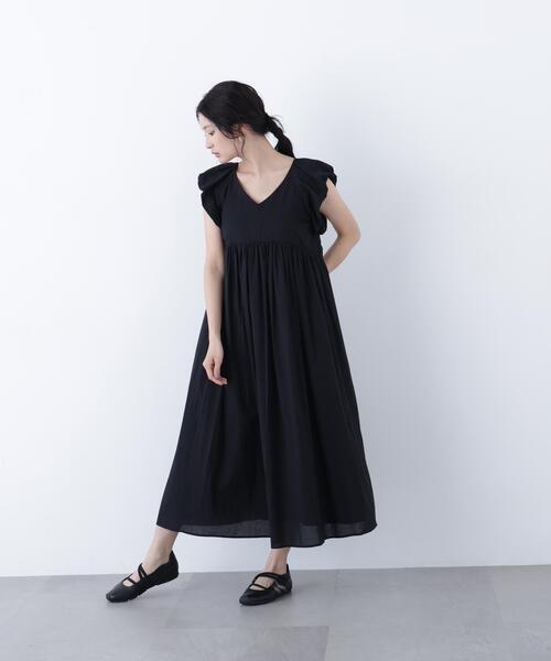 N.(N. Natural Beauty Basic)(エヌエヌナチュラルビューティーベーシック)の「コットンローンワンピース(ワンピース・レディース・ブラック/ブラウン/ブルー・MEDIUM/P/S)」の14枚目の写真