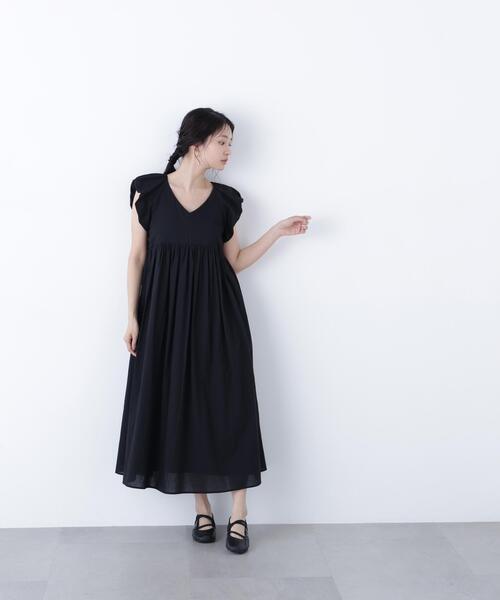 N.(N. Natural Beauty Basic)(エヌエヌナチュラルビューティーベーシック)の「コットンローンワンピース(ワンピース・レディース・ブラック/ブラウン/ブルー・MEDIUM/P/S)」の15枚目の写真