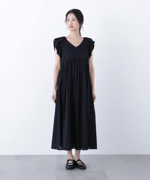 N.(N. Natural Beauty Basic)(エヌエヌナチュラルビューティーベーシック)の「コットンローンワンピース(ワンピース・レディース・ブラック/ブラウン/ブルー・MEDIUM/P/S)」の17枚目の写真