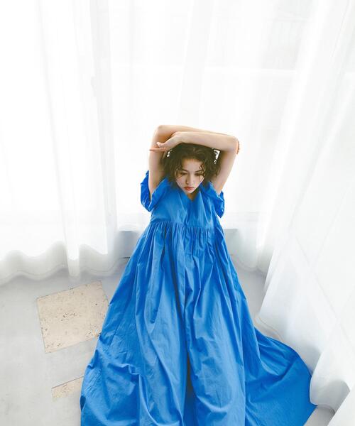 N.（N. Natural Beauty Basic）（エヌエヌナチュラルビューティーベーシック）の「コットンローンワンピース（ワンピース・レディース・ブラック/ブラウン/ブルー・MEDIUM/P/S）」の9枚目の写真