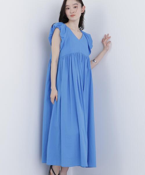 N.（N. Natural Beauty Basic）（エヌエヌナチュラルビューティーベーシック）の「コットンローンワンピース（ワンピース・レディース・ブラック/ブラウン/ブルー・MEDIUM/P/S）」の8枚目の写真