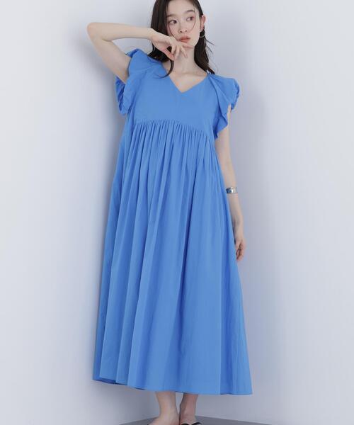N.（N. Natural Beauty Basic）（エヌエヌナチュラルビューティーベーシック）の「コットンローンワンピース（ワンピース・レディース・ブラック/ブラウン/ブルー・MEDIUM/P/S）」の6枚目の写真