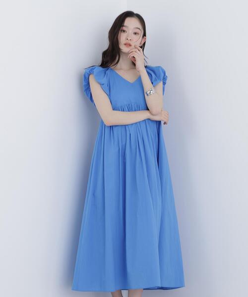 N.（N. Natural Beauty Basic）（エヌエヌナチュラルビューティーベーシック）の「コットンローンワンピース（ワンピース・レディース・ブラック/ブラウン/ブルー・MEDIUM/P/S）」の5枚目の写真