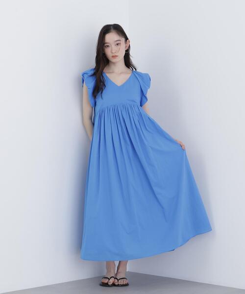 N.（N. Natural Beauty Basic）（エヌエヌナチュラルビューティーベーシック）の「コットンローンワンピース（ワンピース・レディース・ブラック/ブラウン/ブルー・MEDIUM/P/S）」の4枚目の写真