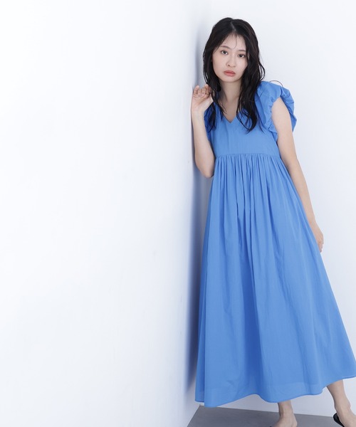 N.（N. Natural Beauty Basic）（エヌエヌナチュラルビューティーベーシック）の「コットンローンワンピース（ワンピース・レディース・ブラック/ブラウン/ブルー・MEDIUM/P/S）」の3枚目の写真