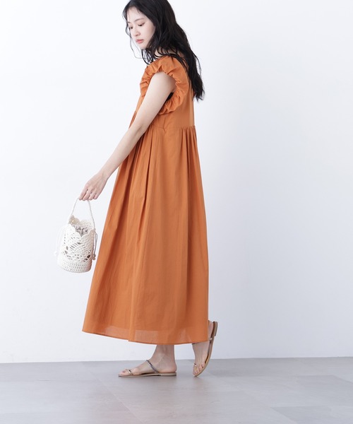 N.（N. Natural Beauty Basic）（エヌエヌナチュラルビューティーベーシック）の「コットンローンワンピース（ワンピース・レディース・ブラック/ブラウン/ブルー・MEDIUM/P/S）」の21枚目の写真