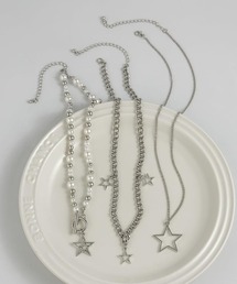 ULEULA（ウルア）の「スターモチーフ×パール3連ネックレス【3本セット】（ネックレス）」