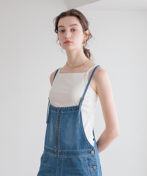 bijorie（ビジュリィ）の「【bijorie】[5つの機能付き]カップ付きリブスクエアキャミ／NEW BASIC（キャミソール・レディース・ホワイト/ブラウン/ブラック・MEDIUM/LARGE/LG）」の16枚目の写真