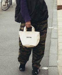 THRASHER | LUNCH TOTE BAG/THRASHER スラッシャー コットンキャンバス GONZ刺繍 ミニトート ランチバッグ お弁当 ナチュラル サブバッグ 通学 通勤 ユニセックス(トートバッグ)