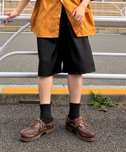 link lot（リンクロット）の「2タックハーフスラックス（スラックス・メンズ・ブラック/グレー・L/M）」の11枚目の写真