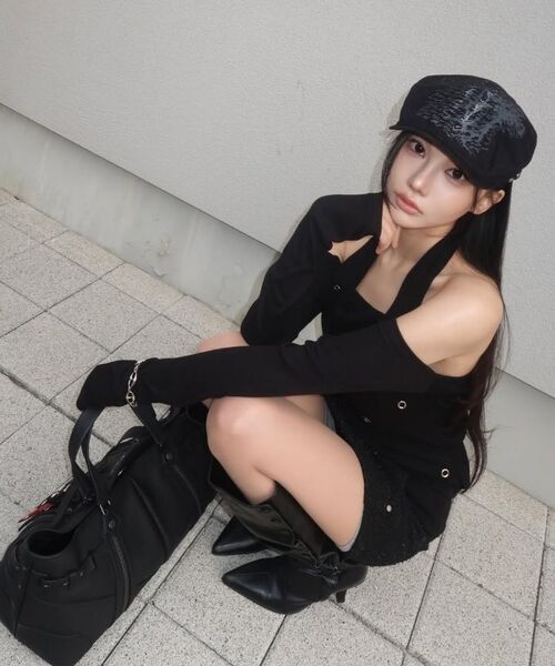 VOONT(ブント)の「Eyelet Halter Long Sleeve (BLACK)(Tシャツ/カットソー・レディース・ブラック・OS)」の14枚目の写真