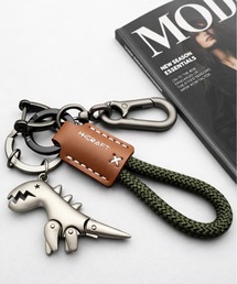 NOLITA LABORATORY（ノリータラボラトリー）の「【 NOLITA / ノリータ 】ユニセックス メタル ダイナソー キーホルダー / カラビナ付き バッグチャーム（PUレザー×ポリエステルコード）（キーホルダー）」