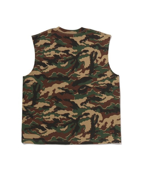 A BATHING APE(アベイシングエイプ)の「GLITCH WOODLAND CAMO HEAVY WASH BATHING APE CROPPED FIT TANK(タンクトップ・メンズ・パープル/グリーン・X-LARGE/MEDIUM/SMALL)」の3枚目の写真