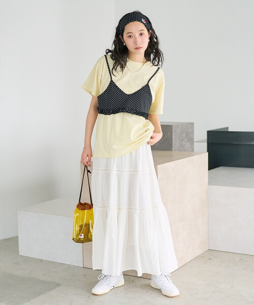 FREAK'S STORE（フリークスストア）の「FRUIT OF THE LOOM × FREAK'S STORE/フルーツオブザルーム 別注 天竺ビスチェ（キャミソール・レディース・ブラック/チャコール/レッド・ﾌﾘ-）」の14枚目の写真