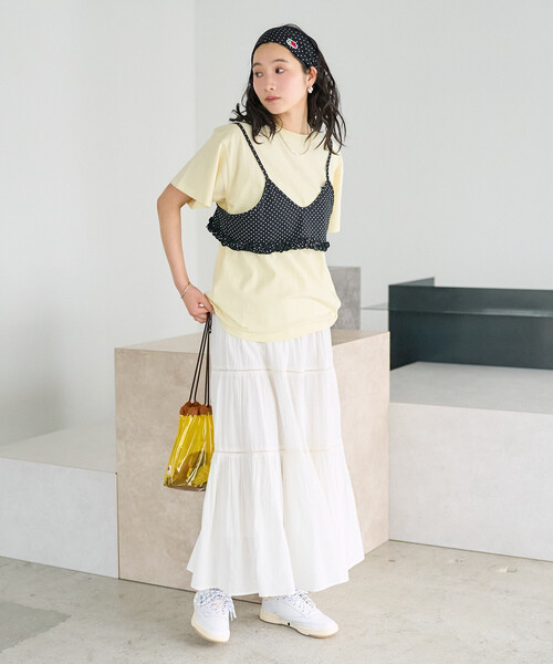 FREAK'S STORE（フリークスストア）の「FRUIT OF THE LOOM × FREAK'S STORE/フルーツオブザルーム 別注 天竺ビスチェ（キャミソール・レディース・ブラック/チャコール/レッド・ﾌﾘ-）」の15枚目の写真