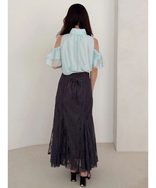 MERCURYDUO（マーキュリーデュオ）の「アメスリラッフルボウタイブラウス（シャツ/ブラウス・レディース・ライトブルー/オフホワイト/ピンク・FREE）」の22枚目の写真