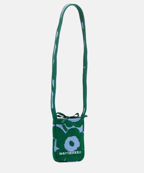 marimekko(マリメッコ)の「Unikko / Knitted Phone Pocket bag(ショルダーバッグ・レディース・モスグリーン・FREE)」の2枚目の写真
