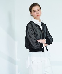 N.O.R.C | メッシュニットシフォンコンビブルゾン(ブルゾン)