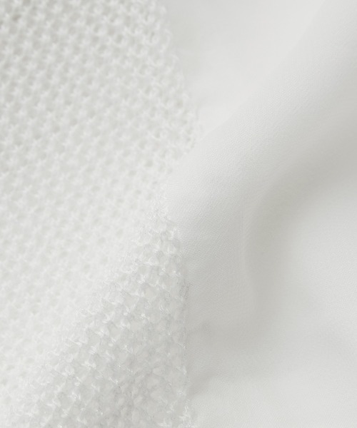 N.O.R.C（ノーク）の「メッシュニットシフォンコンビブルゾン（ブルゾン・レディース・オフホワイト/ブラック・フリー）」の9枚目の写真