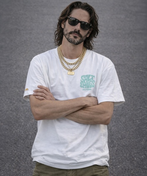 SALT&MUGS(ソルトアンドマグス)の「Psyche Logo(Tシャツ/カットソー・メンズ・ホワイト/グリーン/ピンク/ブラック・SMALL/MEDIUM/LARGE/X-LARGE)」の2枚目の写真