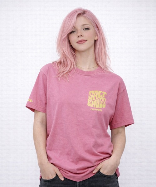 SALT&MUGS(ソルトアンドマグス)の「Psyche Logo(Tシャツ/カットソー・メンズ・ホワイト/グリーン/ピンク/ブラック・SMALL/MEDIUM/LARGE/X-LARGE)」の4枚目の写真