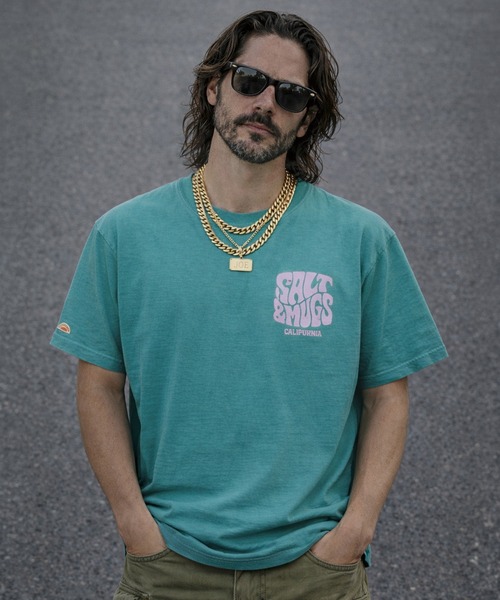 SALT&MUGS(ソルトアンドマグス)の「Psyche Logo(Tシャツ/カットソー・メンズ・ホワイト/グリーン/ピンク/ブラック・SMALL/MEDIUM/LARGE/X-LARGE)」の3枚目の写真