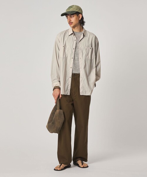 Steven Alan（スティーブンアラン）の「＜Steven Alan エアリーナイロン レギュラーカラー シャツ LOOSE（シャツ/ブラウス・メンズ・ネイビー/ライトグレー・L/M/S/XL）」の3枚目の写真