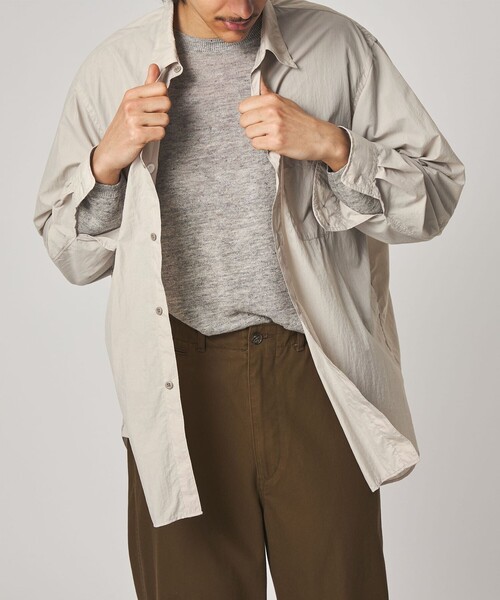 Steven Alan（スティーブンアラン）の「＜Steven Alan エアリーナイロン レギュラーカラー シャツ LOOSE（シャツ/ブラウス・メンズ・ネイビー/ライトグレー・L/M/S/XL）」の5枚目の写真