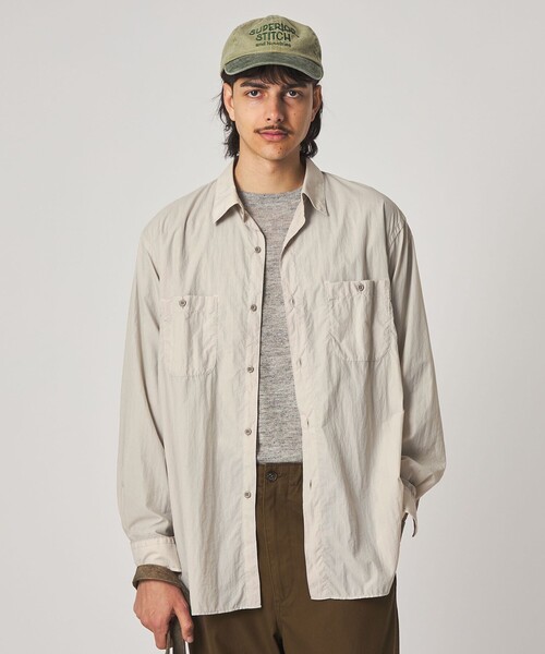 Steven Alan（スティーブンアラン）の「＜Steven Alan エアリーナイロン レギュラーカラー シャツ LOOSE（シャツ/ブラウス・メンズ・ネイビー/ライトグレー・L/M/S/XL）」の7枚目の写真