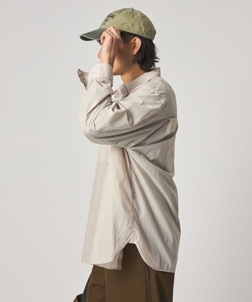 Steven Alan（スティーブンアラン）の「＜Steven Alan エアリーナイロン レギュラーカラー シャツ LOOSE（シャツ/ブラウス・メンズ・ネイビー/ライトグレー・L/M/S/XL）」の9枚目の写真