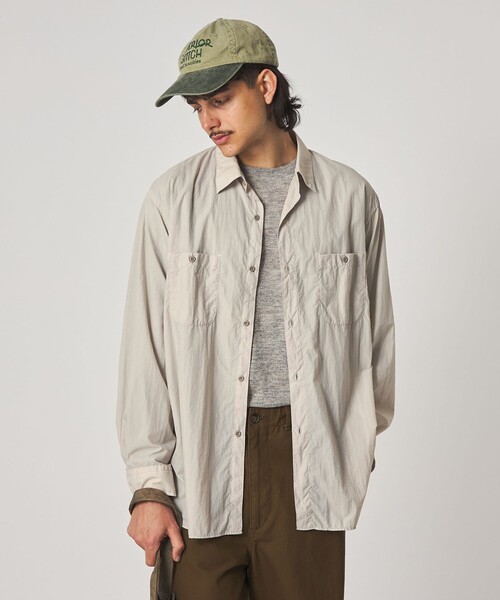 Steven Alan（スティーブンアラン）の「＜Steven Alan エアリーナイロン レギュラーカラー シャツ LOOSE（シャツ/ブラウス・メンズ・ネイビー/ライトグレー・L/M/S/XL）」の10枚目の写真