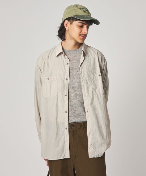 Steven Alan（スティーブンアラン）の「＜Steven Alan エアリーナイロン レギュラーカラー シャツ LOOSE（シャツ/ブラウス・メンズ・ネイビー/ライトグレー・L/M/S/XL）」の12枚目の写真
