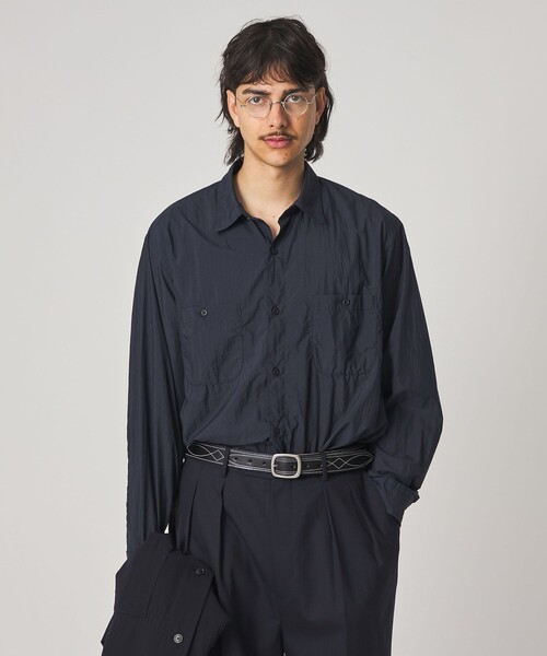 Steven Alan（スティーブンアラン）の「＜Steven Alan エアリーナイロン レギュラーカラー シャツ LOOSE（シャツ/ブラウス・メンズ・ネイビー/ライトグレー・L/M/S/XL）」の14枚目の写真