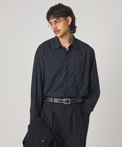 Steven Alan（スティーブンアラン）の「＜Steven Alan エアリーナイロン レギュラーカラー シャツ LOOSE（シャツ/ブラウス・メンズ・ネイビー/ライトグレー・L/M/S/XL）」の15枚目の写真
