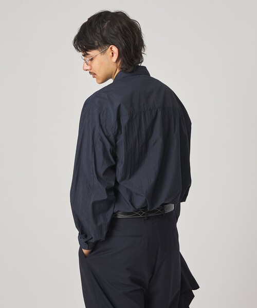Steven Alan（スティーブンアラン）の「＜Steven Alan エアリーナイロン レギュラーカラー シャツ LOOSE（シャツ/ブラウス・メンズ・ネイビー/ライトグレー・L/M/S/XL）」の16枚目の写真