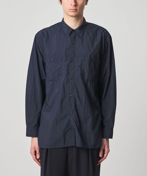 Steven Alan（スティーブンアラン）の「＜Steven Alan エアリーナイロン レギュラーカラー シャツ LOOSE（シャツ/ブラウス・メンズ・ネイビー/ライトグレー・L/M/S/XL）」の18枚目の写真