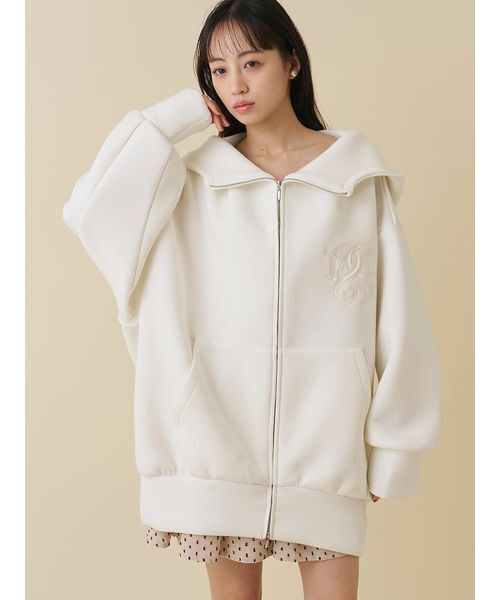 SNIDEL(スナイデル)の「ボリュームパーカーワンピース(ワンピース・レディース・ピンク/ダークグレー/アイボリー・F)」の6枚目の写真