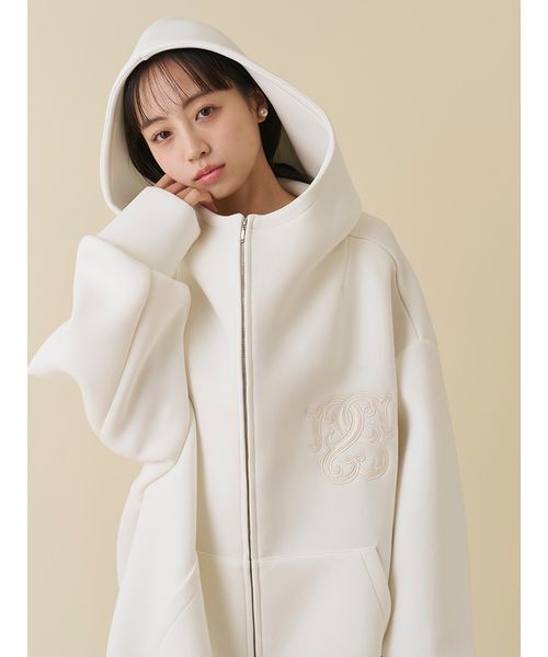 SNIDEL(スナイデル)の「ボリュームパーカーワンピース(ワンピース・レディース・ピンク/ダークグレー/アイボリー・F)」の14枚目の写真