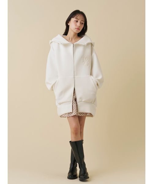 SNIDEL(スナイデル)の「ボリュームパーカーワンピース(ワンピース・レディース・ピンク/ダークグレー/アイボリー・F)」の15枚目の写真