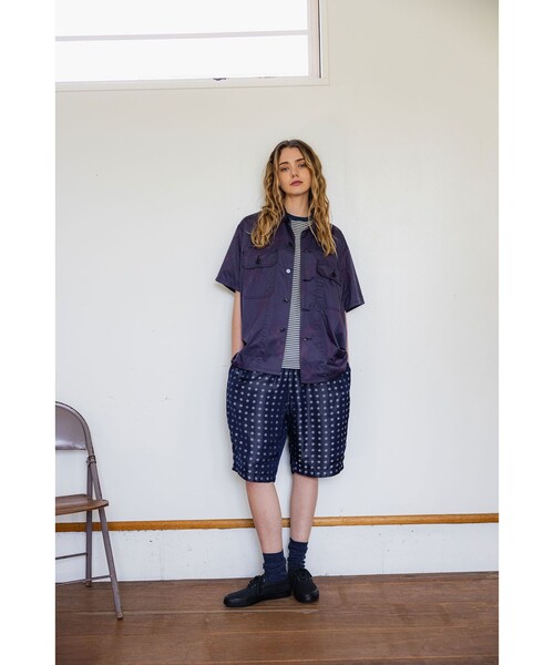 BEAMS PLUS（ビームスプラス）の「Easy Shorts Cupro Dot Pattern（その他パンツ・メンズ・イエロー/ネイビー・LARGE/MEDIUM/SMALL/X-LARGE）」の10枚目の写真