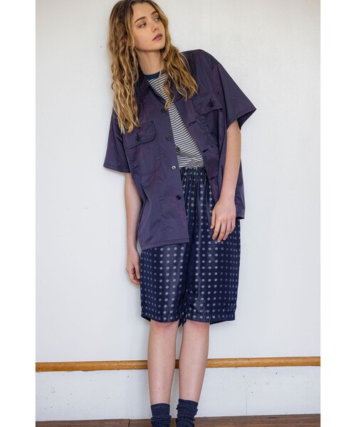 BEAMS PLUS（ビームスプラス）の「Easy Shorts Cupro Dot Pattern（その他パンツ・メンズ・イエロー/ネイビー・LARGE/MEDIUM/SMALL/X-LARGE）」の11枚目の写真