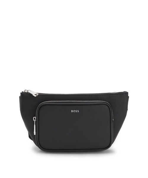 BOSS(ボス)の「スリムライン ベルトバッグ レタリングロゴ(ボディバッグ/ウエストポーチ・メンズ・ブラック・ONESIZE)」の1枚目の写真